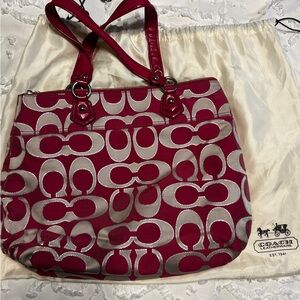 Pink Coach Shoulder Bag